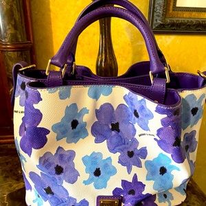 NWT Dooney and Bourke Purple Bloom Brenna Satchel